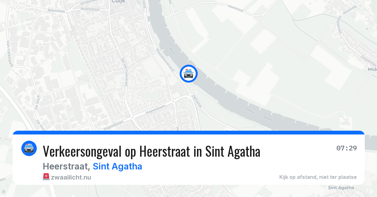 Verkeersongeval op Heerstraat in Sint Agatha — 3 feb 2026