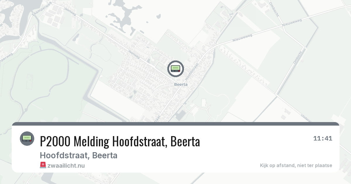 P2000 Melding Hoofdstraat, Beerta — 8 apr 2026
