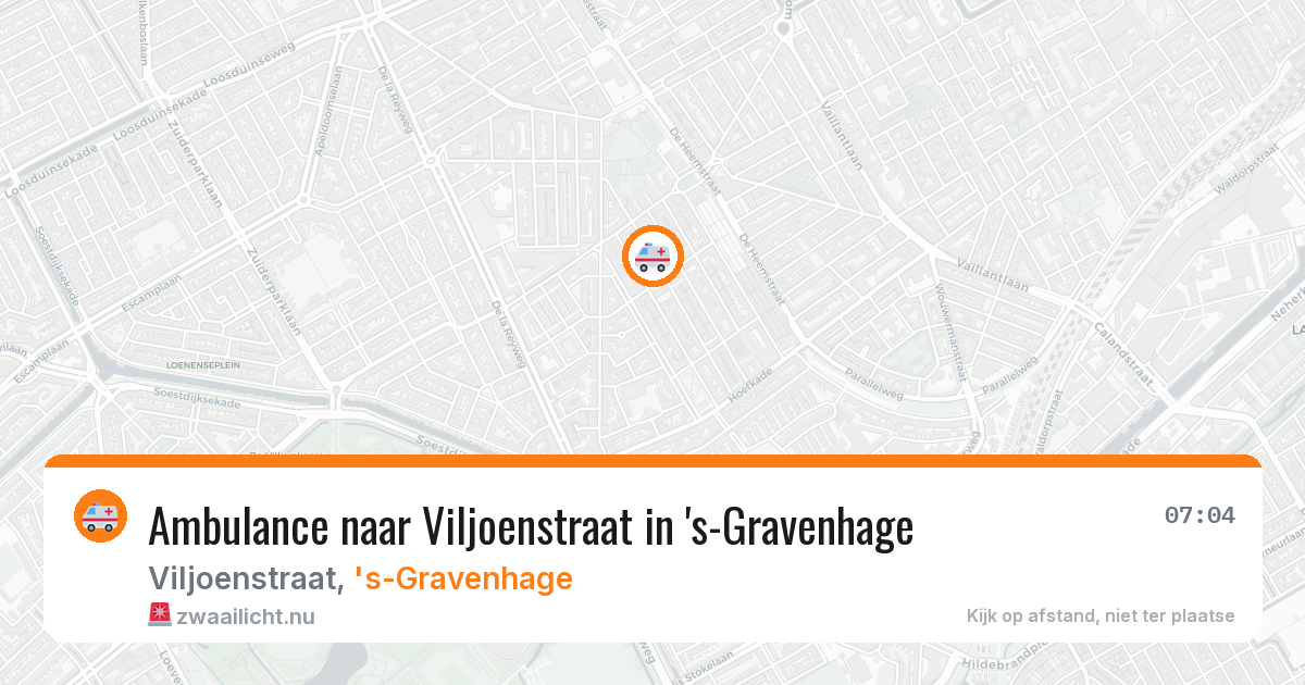 Ambulance naar Viljoenstraat in 's-Gravenhage — 11 jul 2026