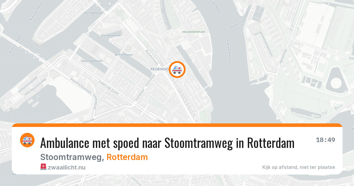 Ambulance met spoed naar Stoomtramweg in Rotterdam — 26 mrt 2026