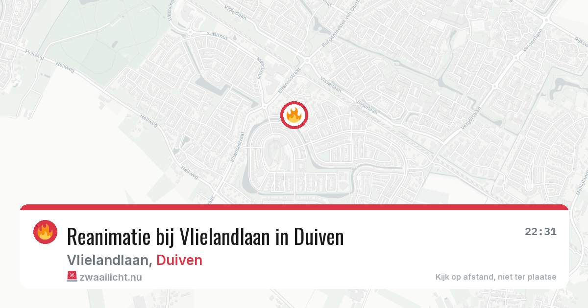 Reanimatie bij Vlielandlaan in Duiven — 2 apr 2026
