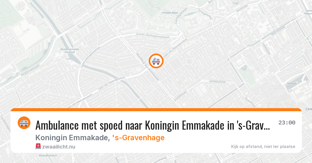 Ambulance met spoed naar Koningin Emmakade in 's-Gravenhage — 27 mrt 2026