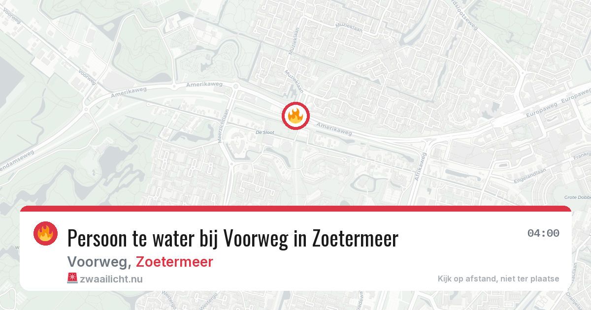 Persoon te water bij Voorweg in Zoetermeer — 7 jun 2026