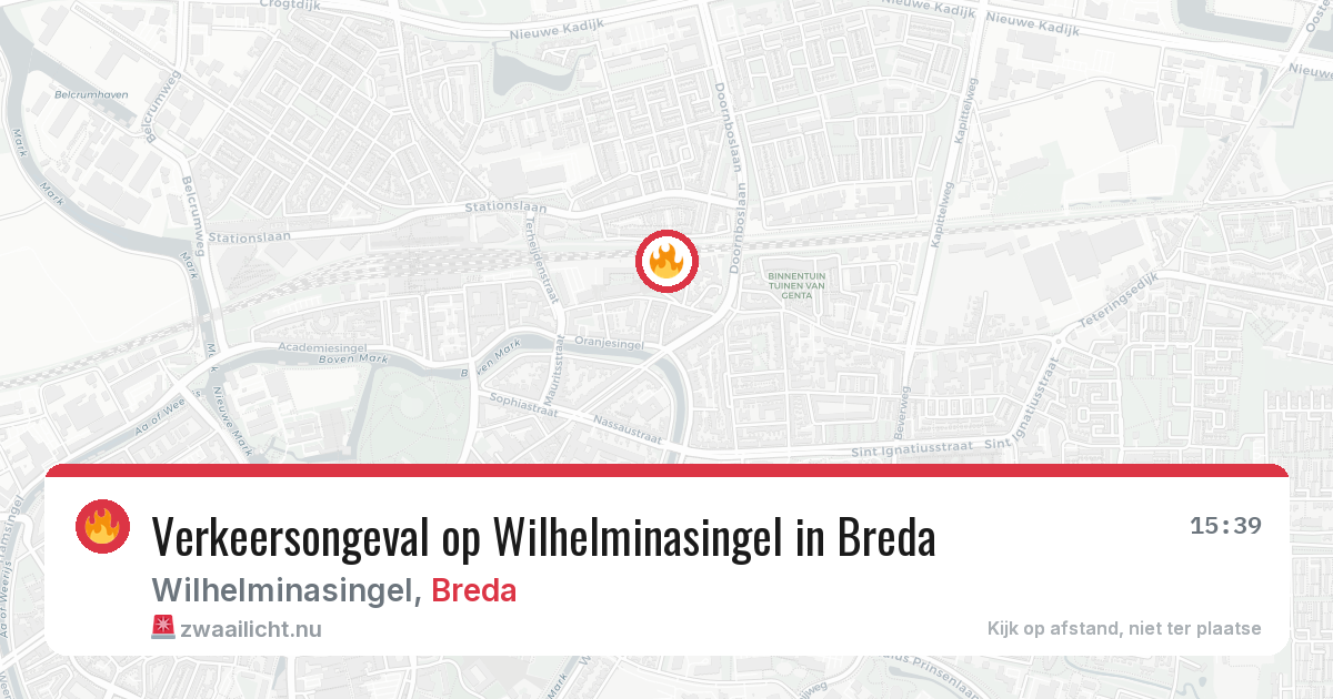 Verkeersongeval op Wilhelminasingel in Breda — 12 mei 2026