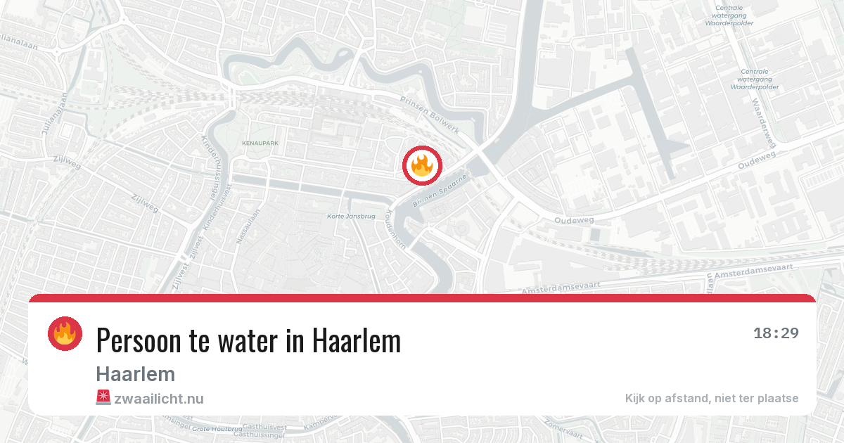 Persoon te water in Haarlem — 20 mei 2026