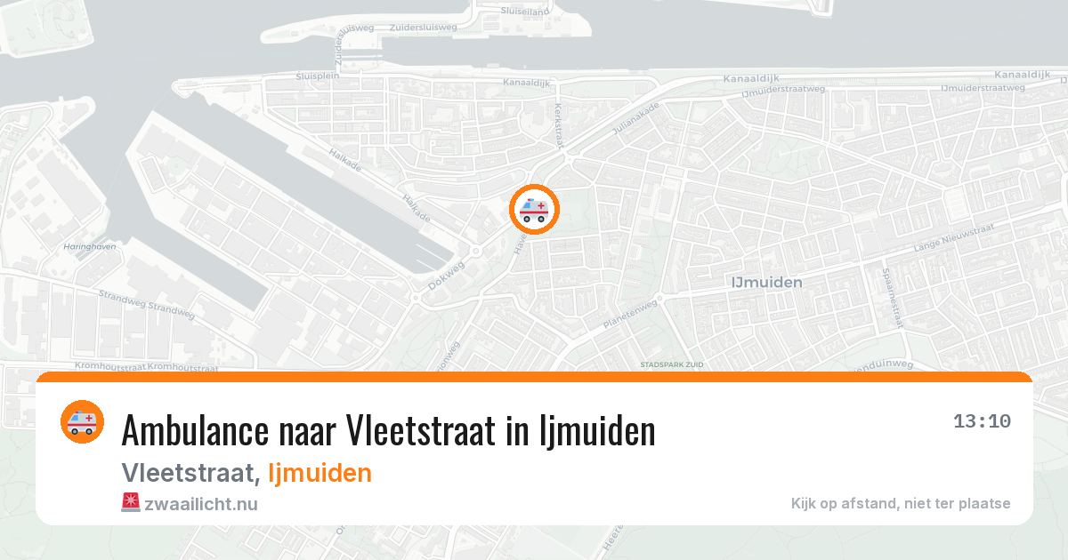 Ambulance naar Vleetstraat in Ijmuiden — 26 jul 2026