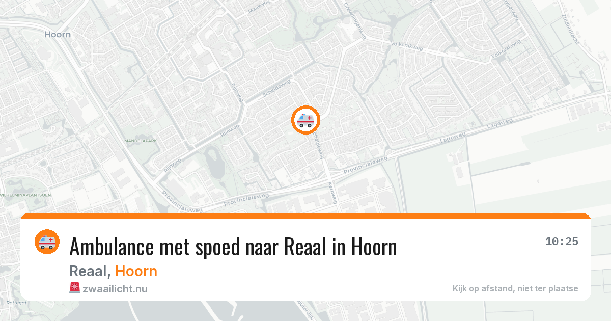 Ambulance met spoed naar Reaal in Hoorn — 9 mei 2026