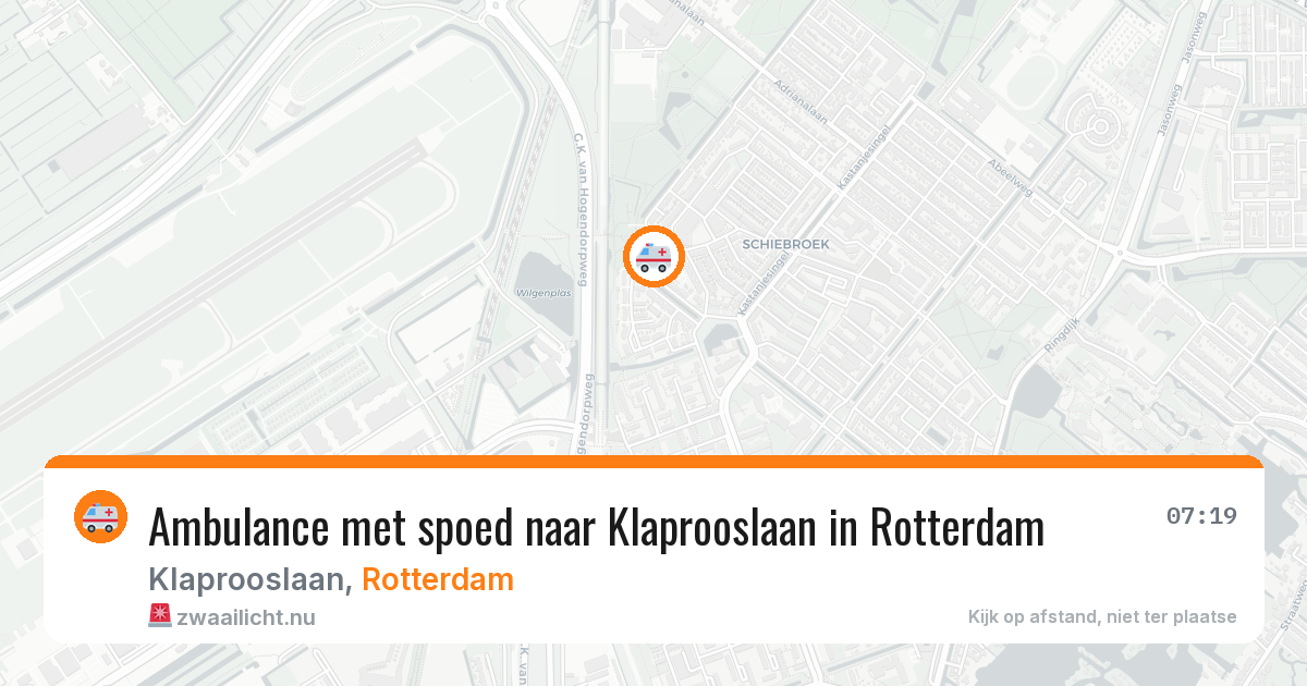 Ambulance met spoed naar Klaprooslaan in Rotterdam — 31 mrt 2026