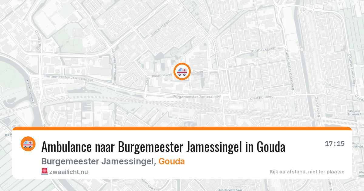 Ambulance naar Burgemeester Jamessingel in Gouda — 18 mrt 2026
