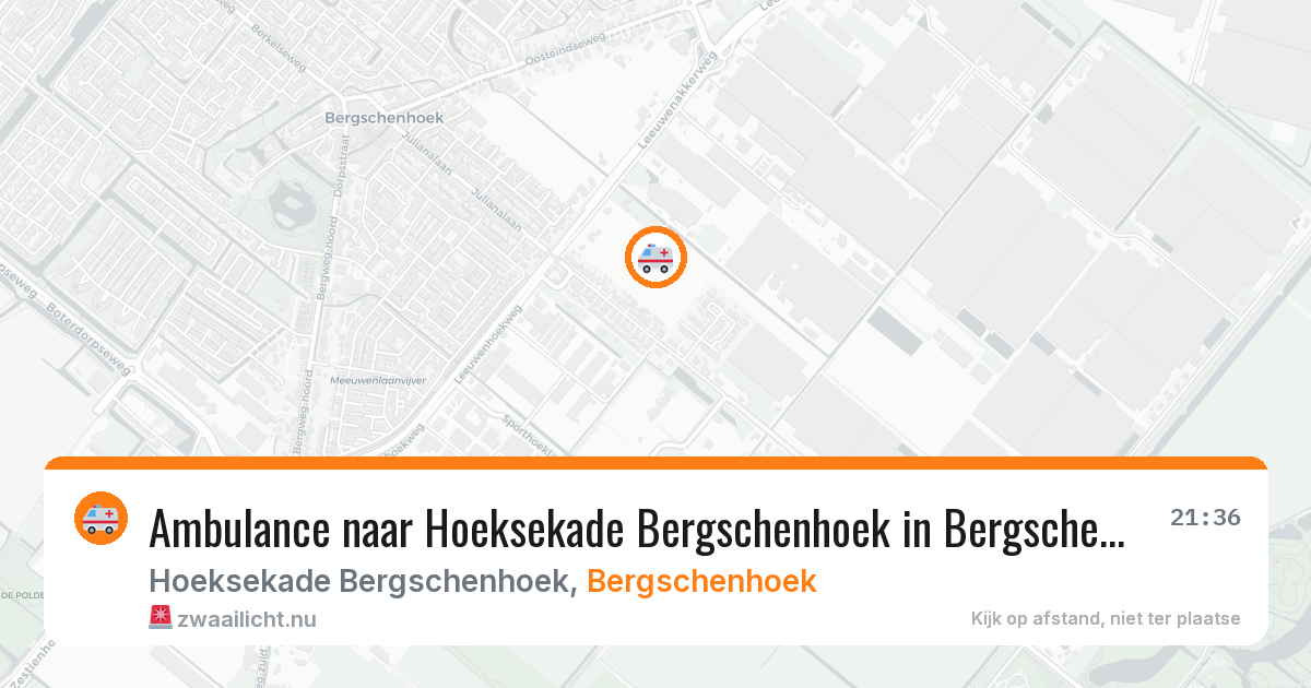Ambulance naar Hoeksekade Bergschenhoek in Bergschenhoek — 25 jul 2026