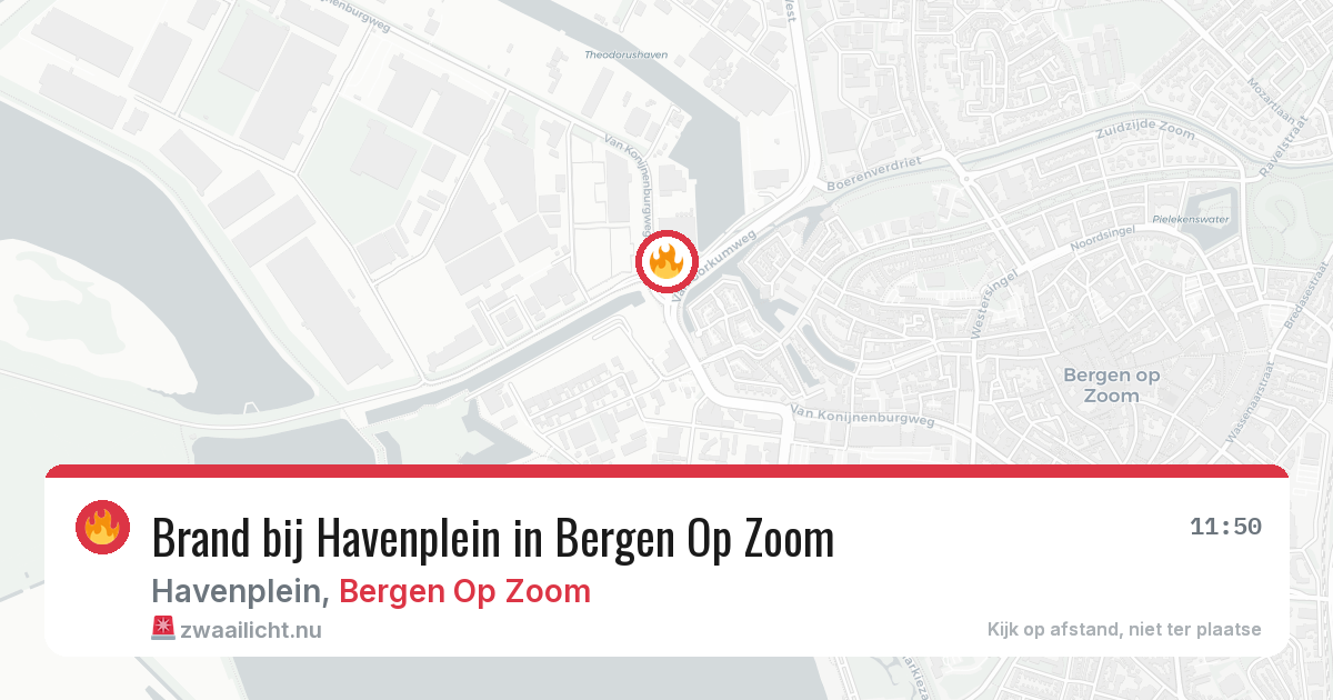 Brand bij Havenplein in Bergen Op Zoom — 9 jun 2026