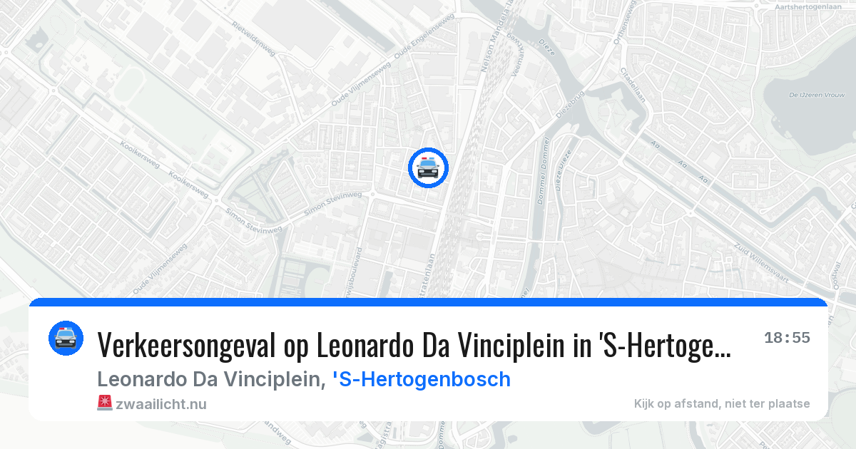 Verkeersongeval op Leonardo Da Vinciplein in 'S-Hertogenbosch — 26 mei 2026
