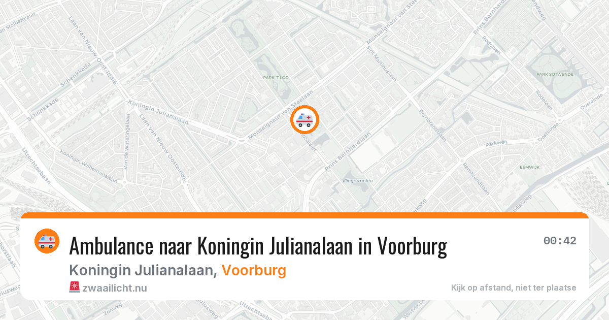Ambulance naar Koningin Julianalaan in Voorburg — 13 mei 2026