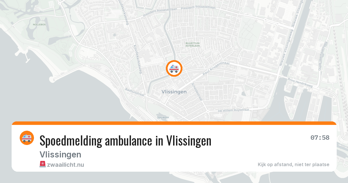 Spoedmelding ambulance in Vlissingen — 10 mrt 2026
