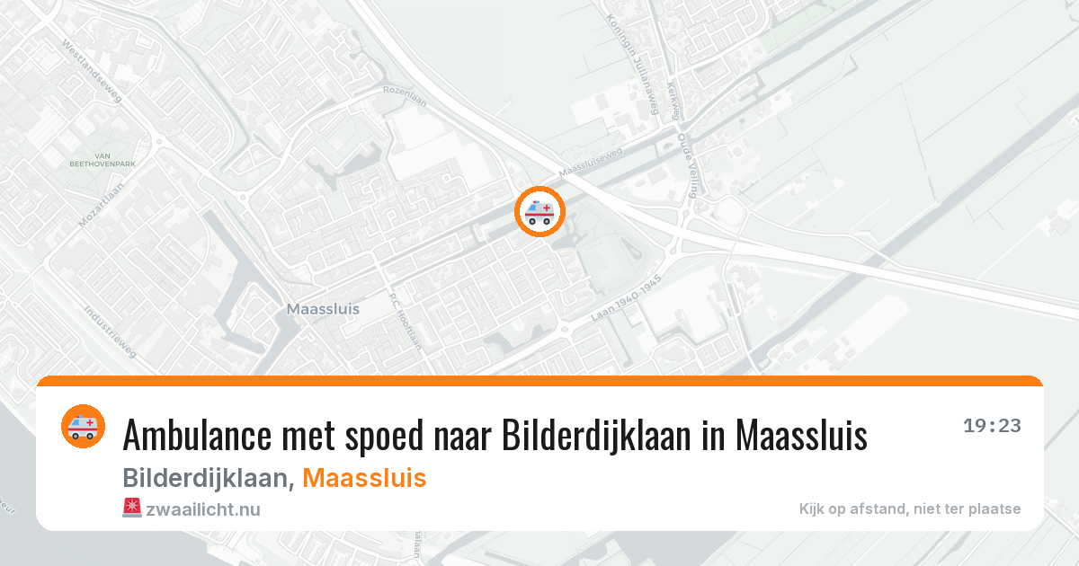 Ambulance met spoed naar Bilderdijklaan in Maassluis — 21 jul 2026