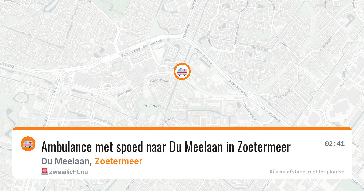Ambulance met spoed naar Du Meelaan in Zoetermeer — 11 jul 2026