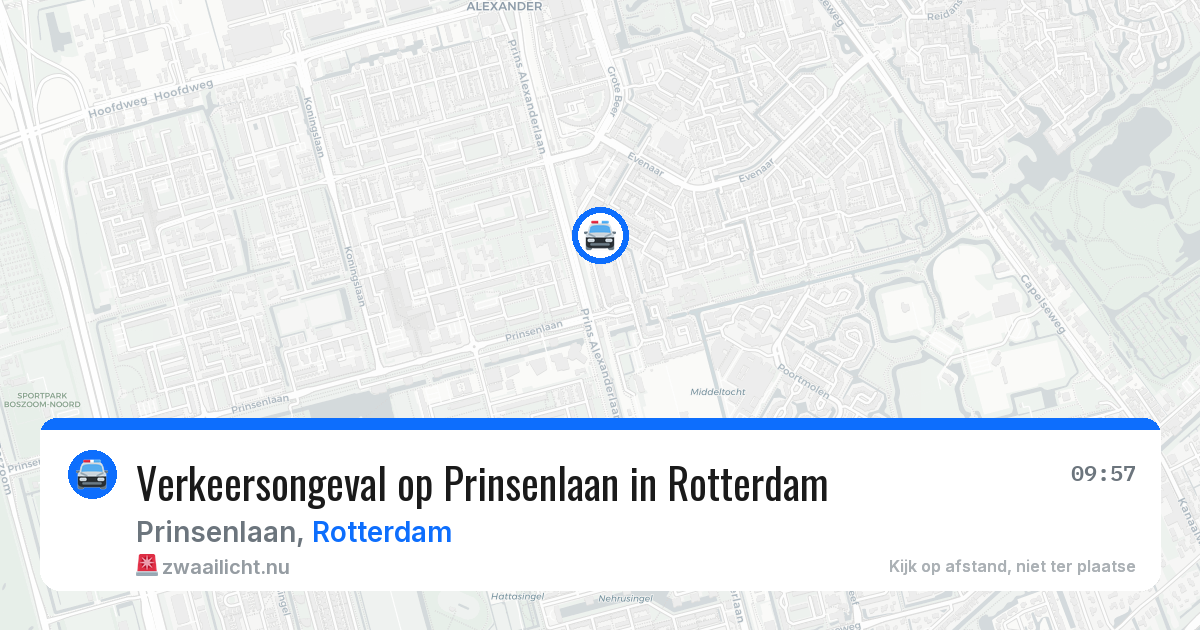 Verkeersongeval op Prinsenlaan in Rotterdam — 21 mei 2026