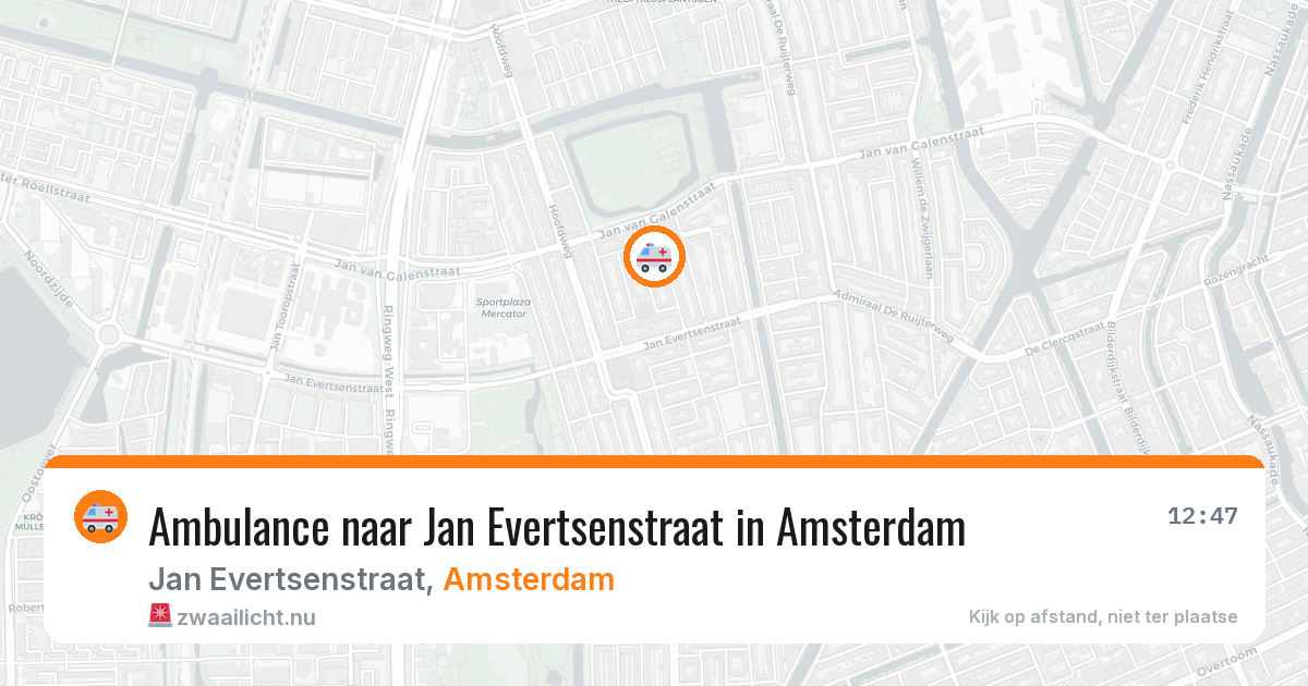 Ambulance naar Jan Evertsenstraat in Amsterdam — 16 jul 2026