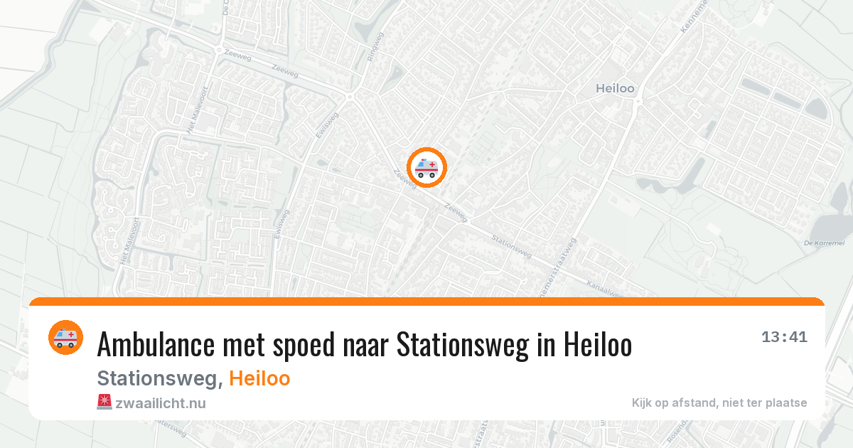 Ambulance met spoed naar Stationsweg in Heiloo — 10 jul 2026