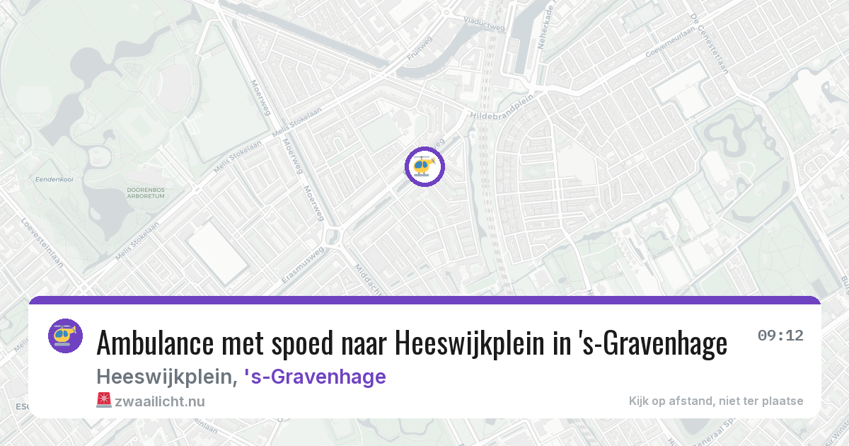 Ambulance met spoed naar Heeswijkplein in 's-Gravenhage — 14 mei 2026
