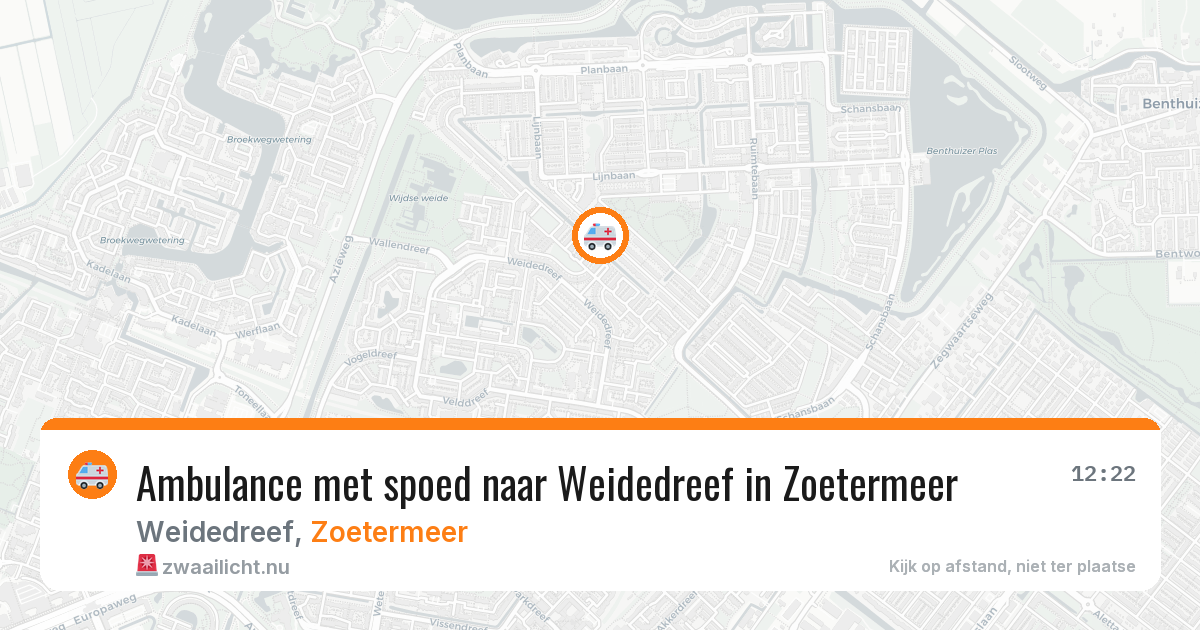Ambulance met spoed naar Weidedreef in Zoetermeer — 4 jun 2026
