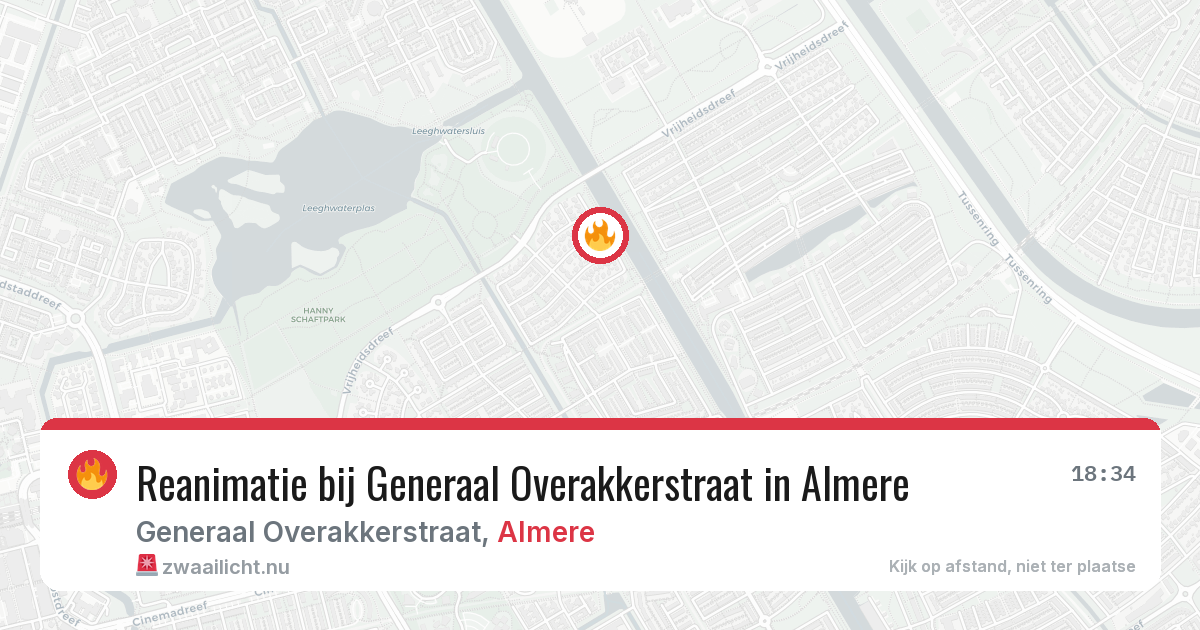 Reanimatie bij Generaal Overakkerstraat in Almere — 23 jul 2026