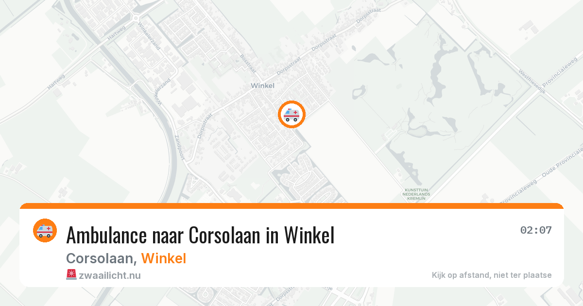 Ambulance naar Corsolaan in Winkel — 1 apr 2026