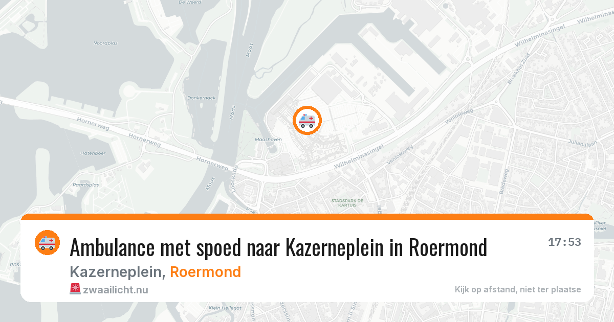 Ambulance met spoed naar Kazerneplein in Roermond — 29 mrt 2026