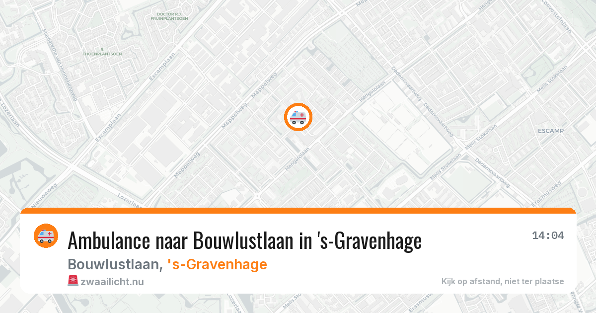 Ambulance naar Bouwlustlaan in 's-Gravenhage — 12 jul 2026