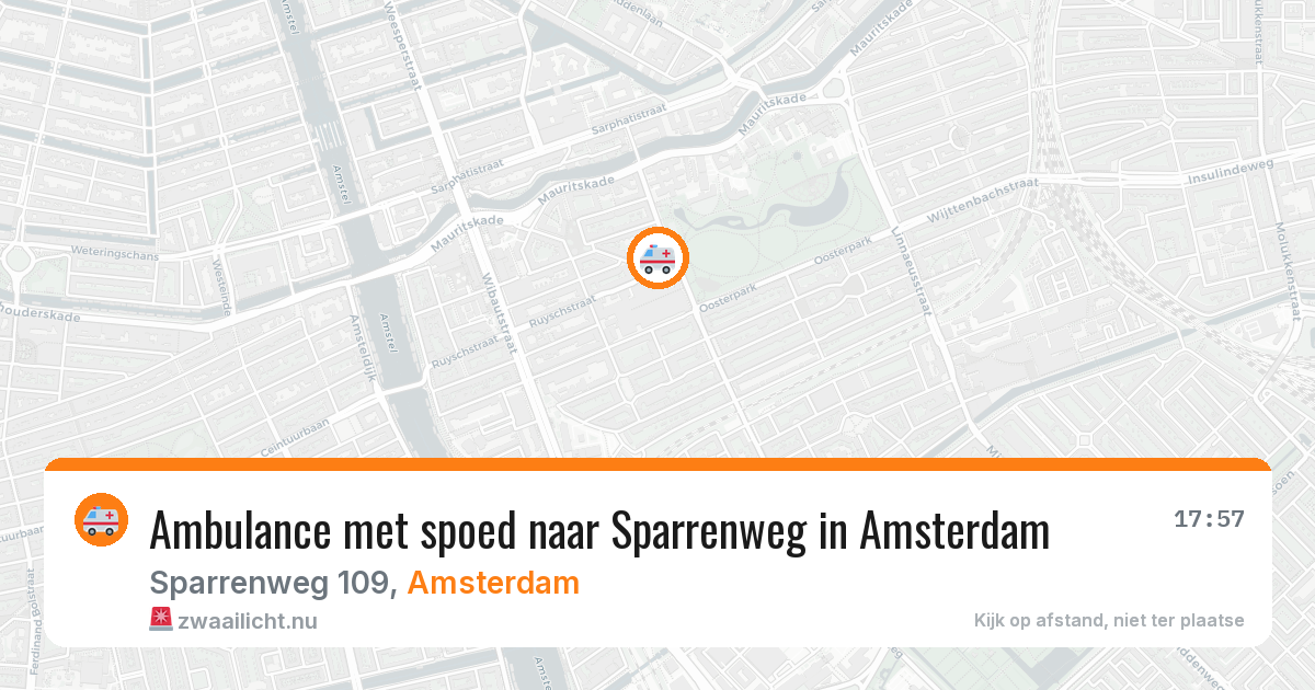 Ambulance met spoed naar Sparrenweg in Amsterdam — 12 mrt 2026