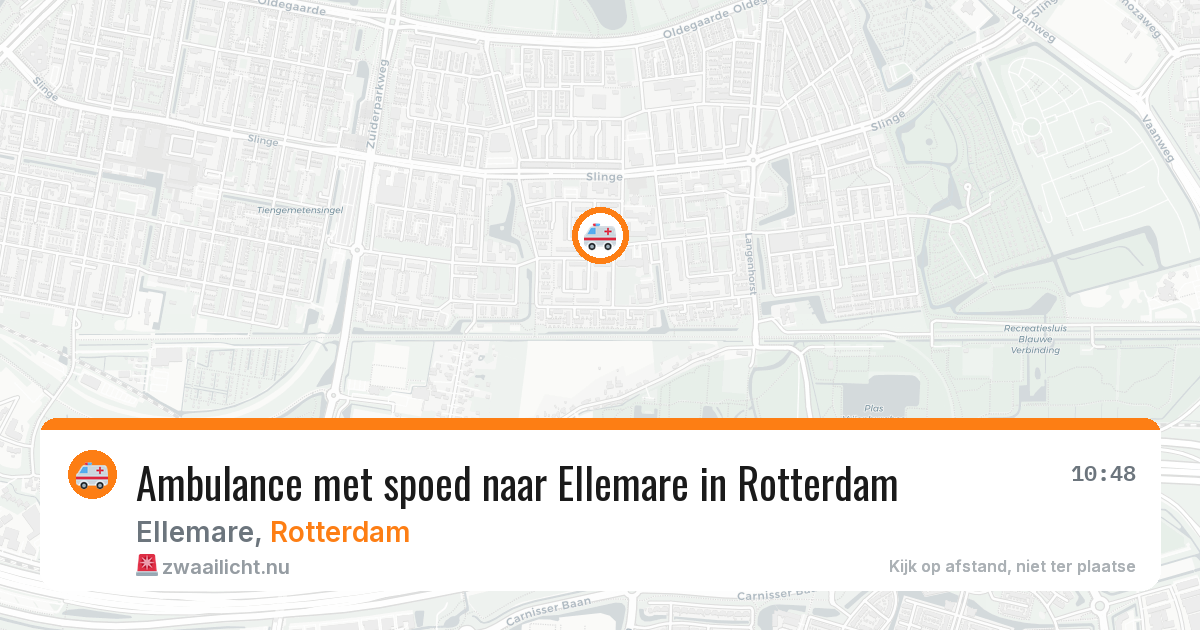 Ambulance met spoed naar Ellemare in Rotterdam — 16 jul 2026