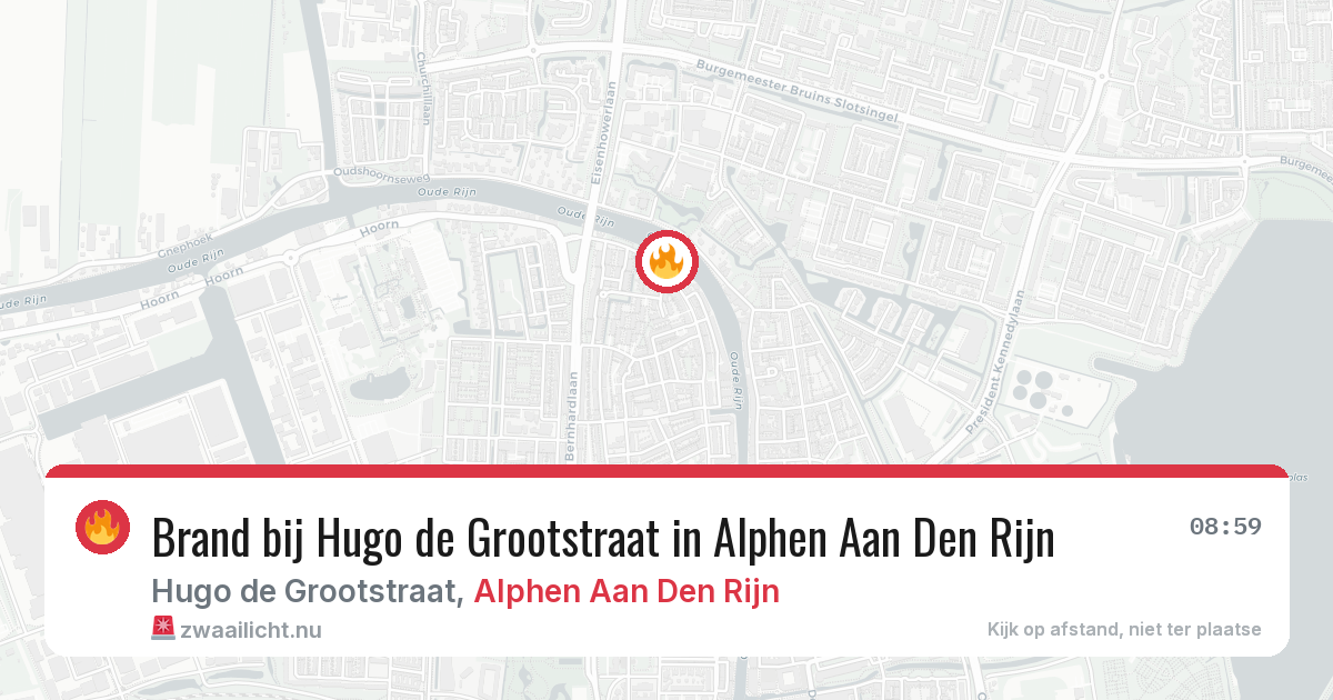 Brand bij Hugo de Grootstraat in Alphen Aan Den Rijn — 15 jul 2026