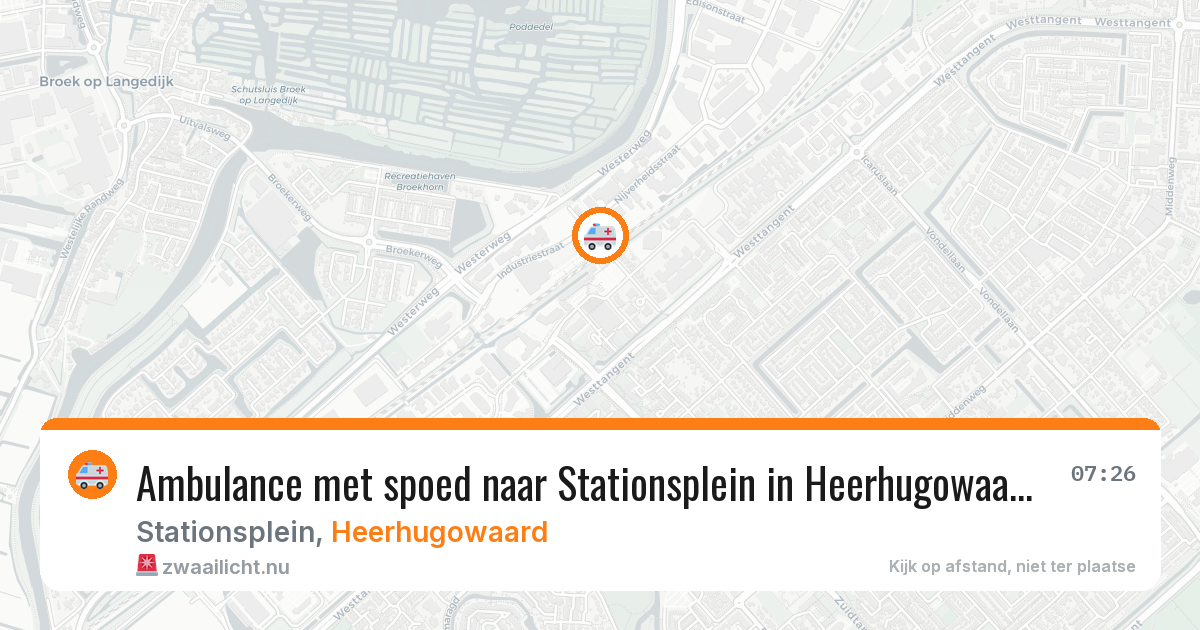 Ambulance met spoed naar Stationsplein in Heerhugowaard — 23 apr 2026