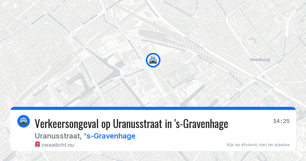 Verkeersongeval op Uranusstraat in 's-Gravenhage — 23 jul 2026