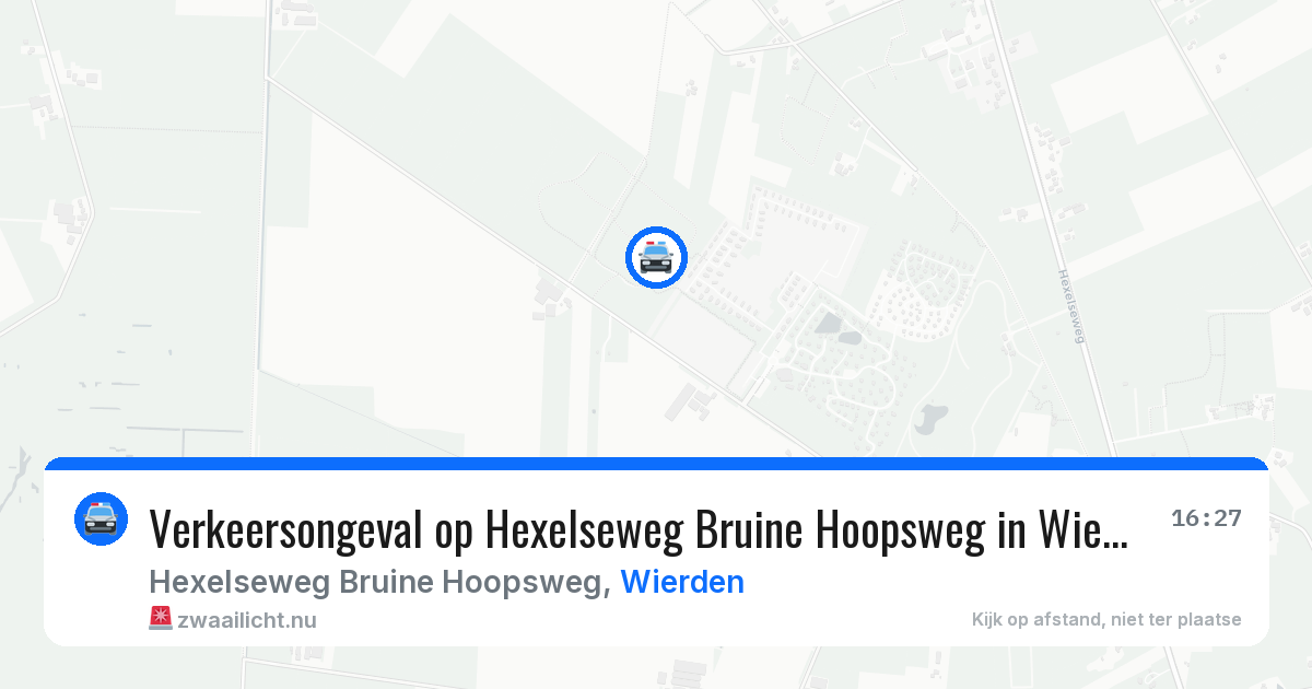 Verkeersongeval op Hexelseweg Bruine Hoopsweg in Wierden — 10 feb 2026