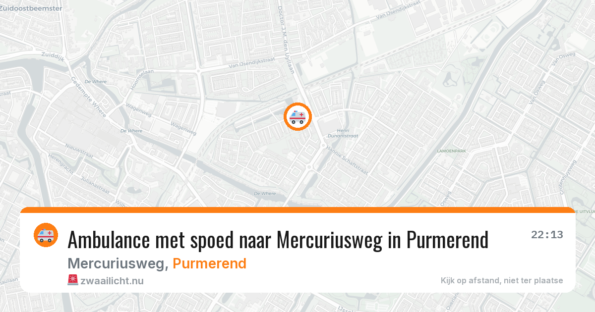 Ambulance met spoed naar Mercuriusweg in Purmerend — 20 mrt 2026