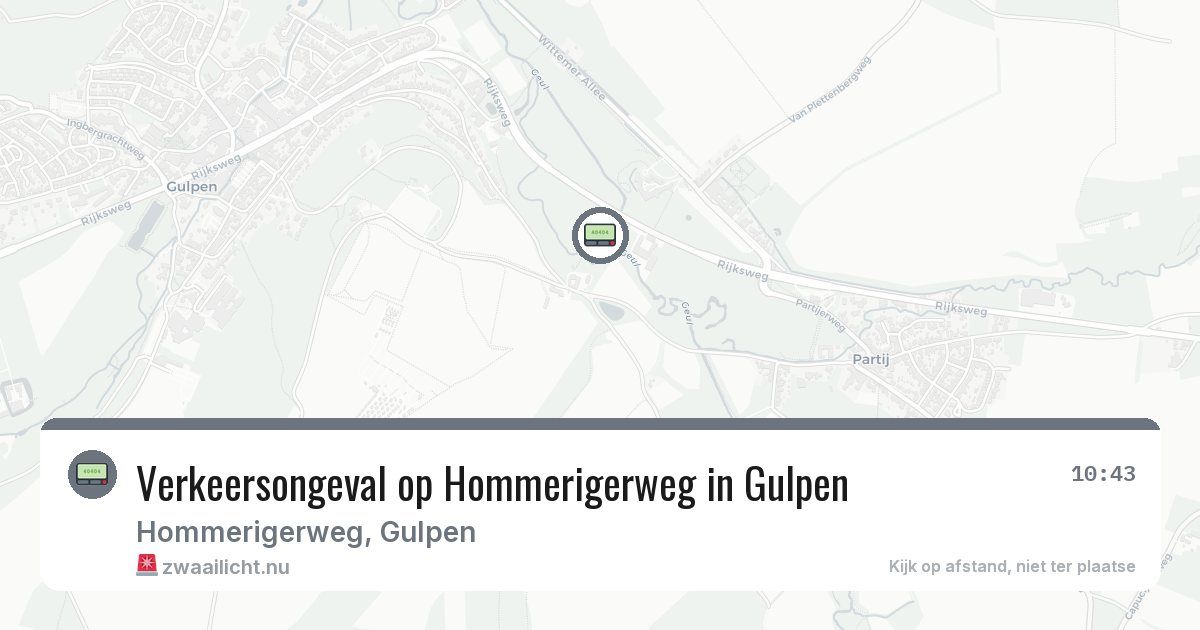 Verkeersongeval op Hommerigerweg in Gulpen — 28 feb 2026