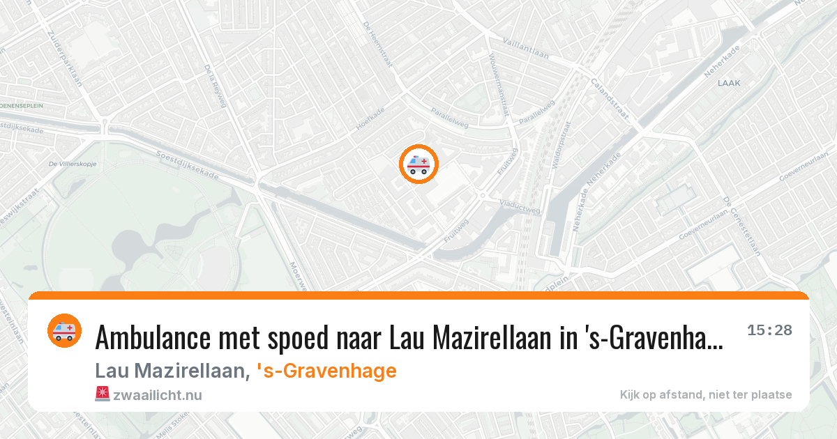 Ambulance met spoed naar Lau Mazirellaan in 's-Gravenhage — 8 feb 2026