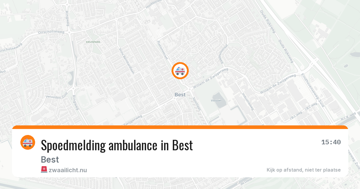 Spoedmelding ambulance in Best — 12 jul 2026