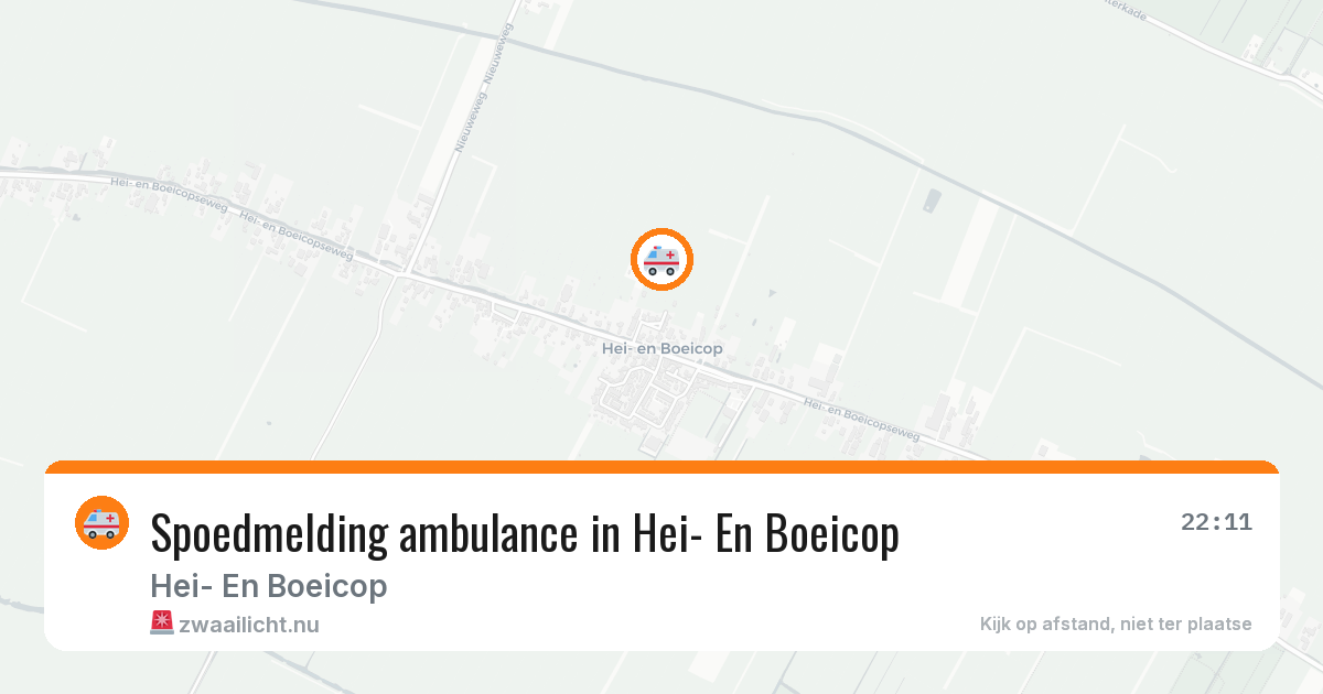 Spoedmelding ambulance in Hei- En Boeicop — 24 mrt 2026
