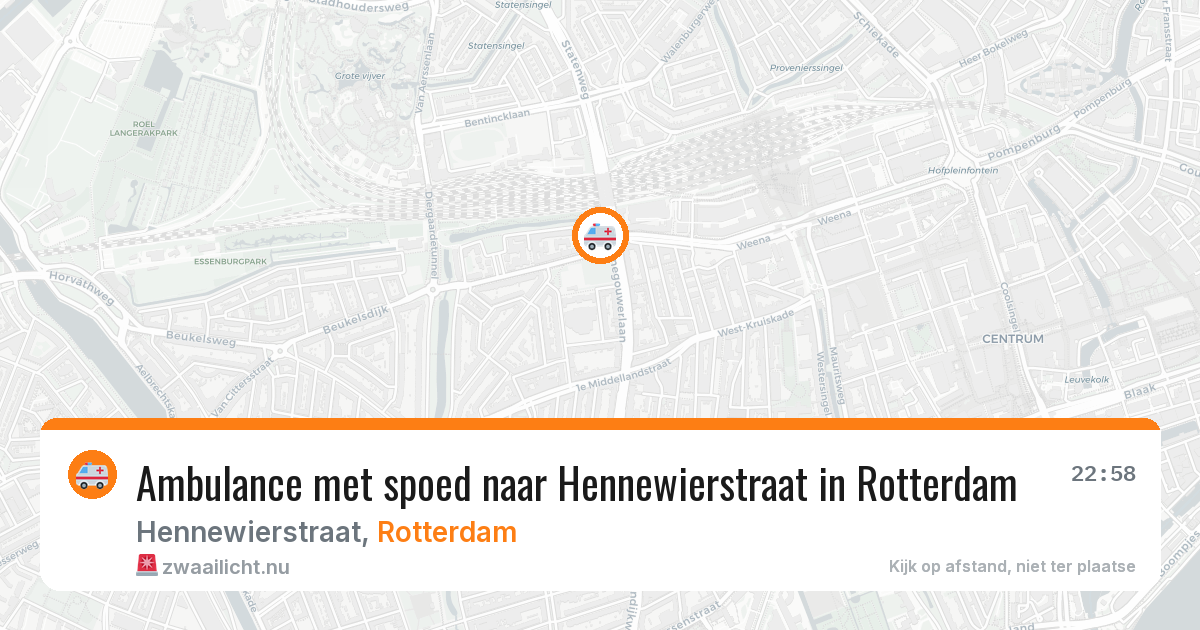 Ambulance met spoed naar Hennewierstraat in Rotterdam — 26 mei 2026