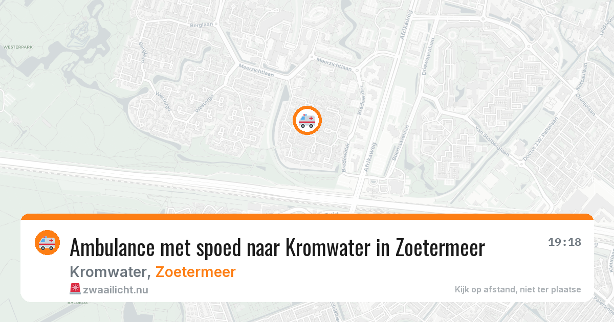 Ambulance met spoed naar Kromwater in Zoetermeer — 21 jul 2026