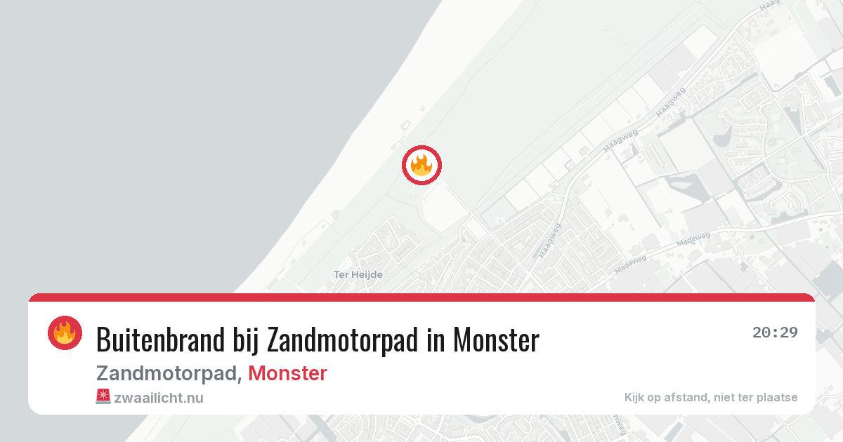 Buitenbrand bij Zandmotorpad in Monster — 2 mei 2026