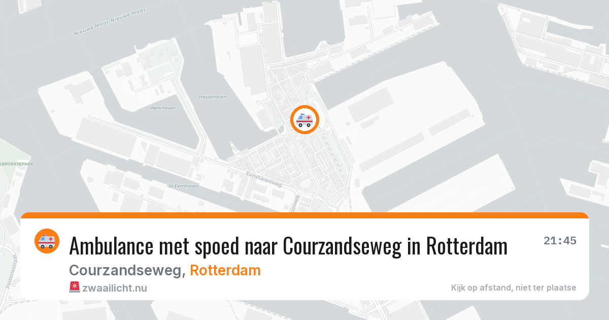 Ambulance met spoed naar Courzandseweg in Rotterdam — 16 mrt 2026