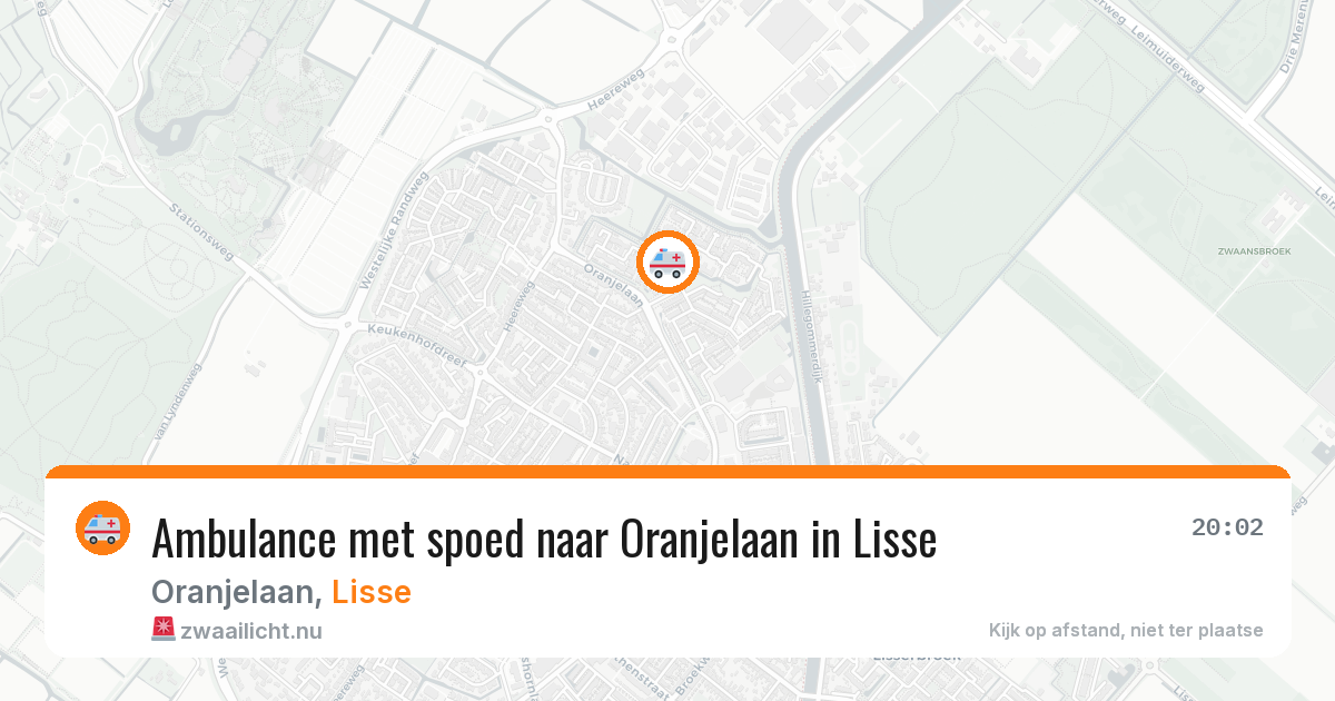 Ambulance met spoed naar Oranjelaan in Lisse — 14 jul 2026
