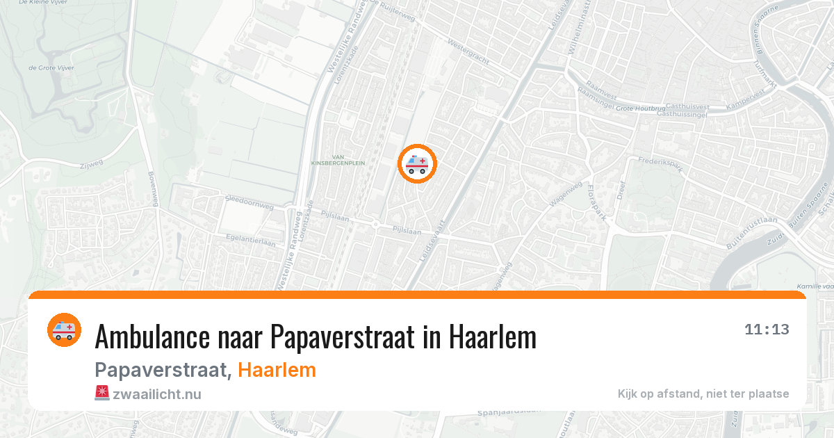 Ambulance naar Papaverstraat in Haarlem — 16 mei 2026