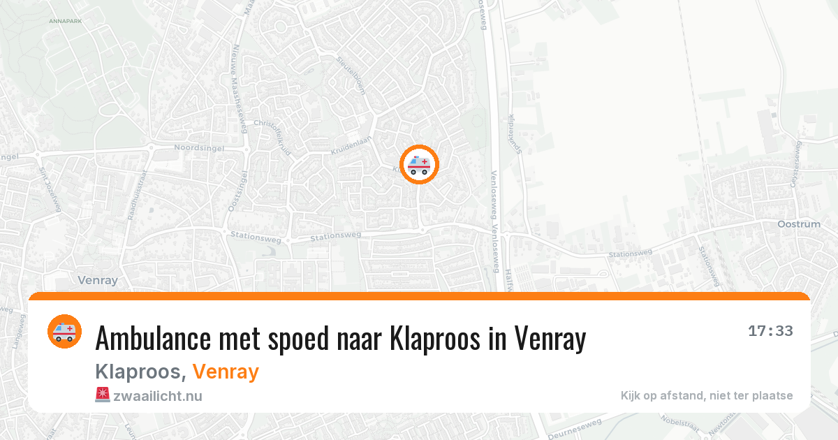 Ambulance met spoed naar Klaproos in Venray — 10 jul 2026