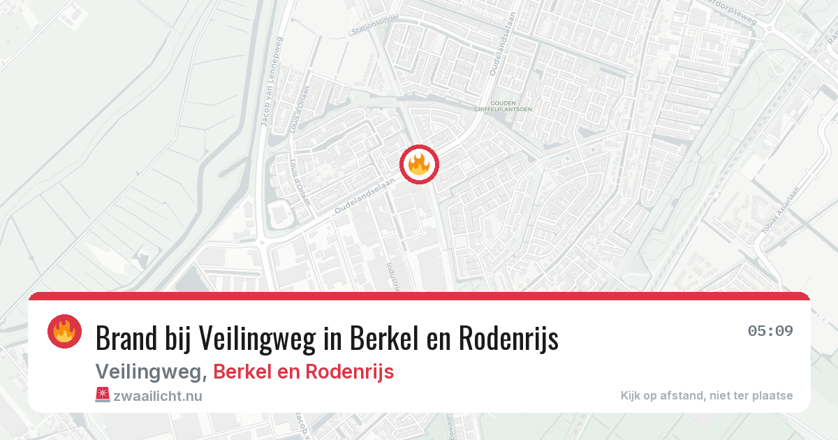 Brand bij Veilingweg in Berkel en Rodenrijs — 21 jul 2026