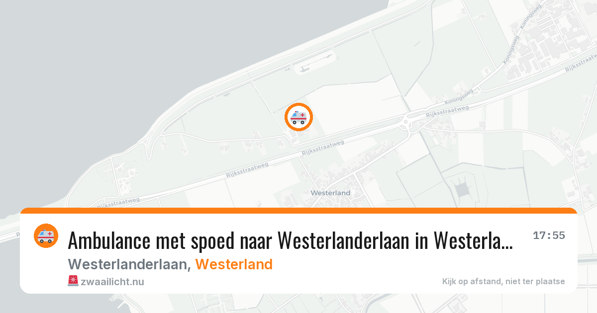 Ambulance met spoed naar Westerlanderlaan in Westerland — 21 jul 2026