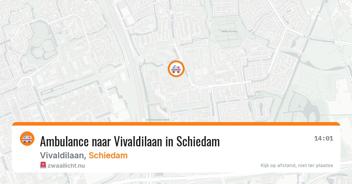 Ambulance naar Vivaldilaan in Schiedam — 22 jul 2026